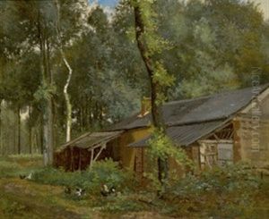 Secluded Farmhouse by Alfred-Eugene Capelle