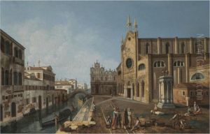 Venice, A View Of The Church Of Santi Giovanni E Paolo And Thestatue Of Colleoni