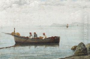 Kustenpartie Vor Capri by Vittorio Capessiero