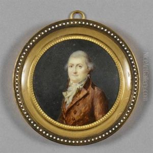 Portrait D'homme Au Jabot Et Veste Jaune by Marie Gabrielle Capet