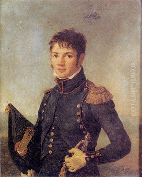 Portrait D'un Jeune Officier Sur Fond De Paysage - view 1