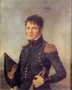 Portrait D'un Jeune Officier Sur Fond De Paysage by Marie Gabrielle Capet