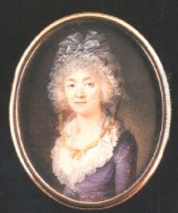 A Fine Portrait Of A Lady Wearing Lilac Coloured Dress
