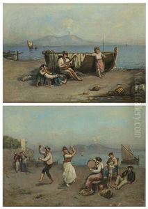 Figure Musicanti Sulla Spiaggia (pair)