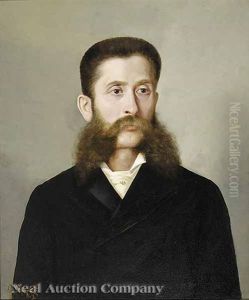 Portrait Of A Gentleman With Exuberant Mutton Chops by Gaetano Capone