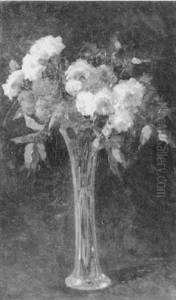 Roses In A Clear Vase - view 1