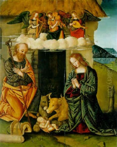 The Nativity With Music-making Angels - view 1