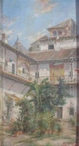 Courtyard, Spain by Jose Montenegro Cappell