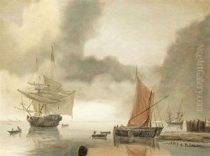 Stille See Mit Schiffen by Jan Van De Cappelle