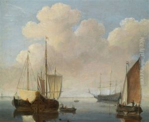 Schiffe Auf Ruhiger See by Jan Van De Cappelle