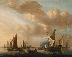 Segelboote Auf Ruhiger See by Jan Van De Cappelle