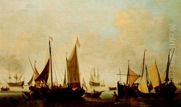 Shipping And Small Craft In A Calm In Coastal Waters - view 1