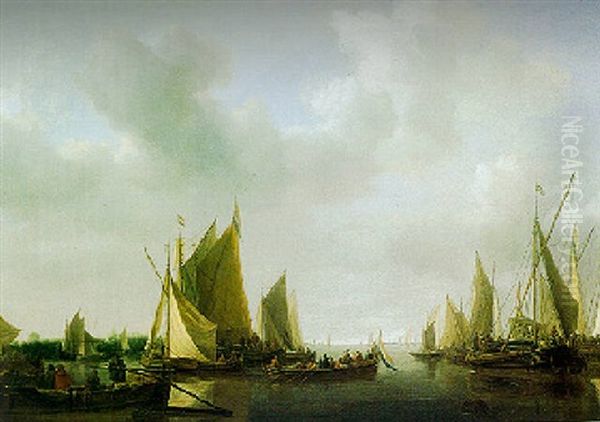 Ships In A Calm Estuary - view 1