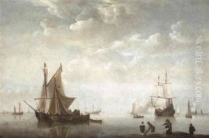 Shipping In A Calm Offshore by Jan Van De Cappelle