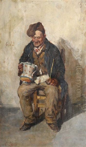 Figura Di Vecchio In Bottega - view 1