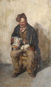 Figura Di Vecchio In Bottega