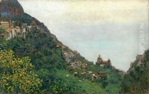 Veduta Di Positano by Vincenzo Caprile