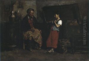 A Family Interior by Vincenzo Caprile