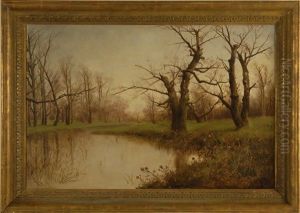 Trees By A Riverbed by Francesco Capuano