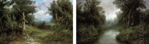 Collecting Fruits Of The Forest (+ The Woodland Pool; Pair) by Francesco Capuano