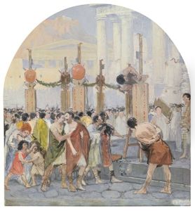 Progetto D'affresco, Festa Greca by Ulisse Caputo