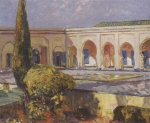 Sudliche Landschaft Mit Ansicht Auf Orientalische Fassade