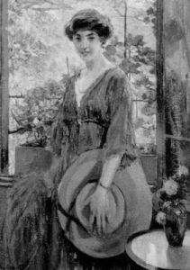 Girl With Hat Near Window by Ulisse Caputo