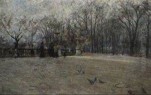 Figures In A Parisian Park