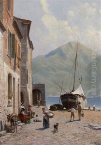 Aux Courses by Jacques Francois Carabain