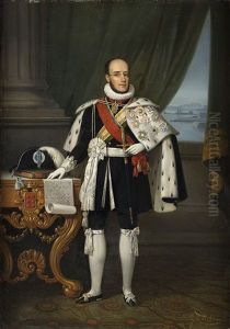 Portrait Of The Duke Luigi I Of Oporto Before Becoming King Of Portugal by Jacques Francois Carabain