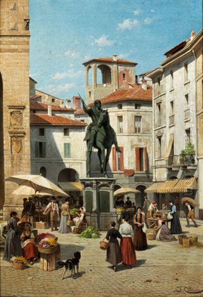 Blick Auf Die Piazza Cavalli, Piacenza - view 1