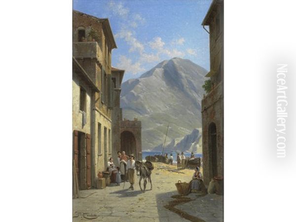 A Street Scene, Vernazza, Italy - view 1
