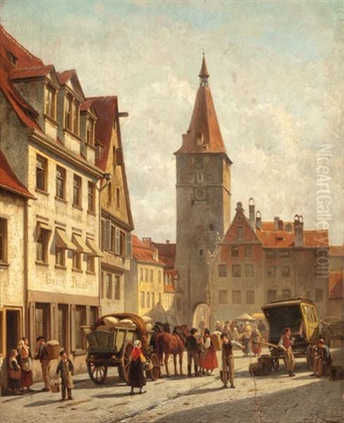 Market Day, Nuremberg, Germany - view 1