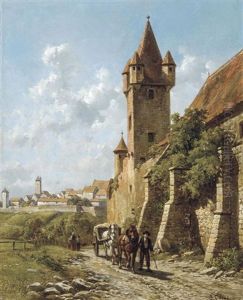 Vue Des Remparts A Rothenburg Sur Le Tauber