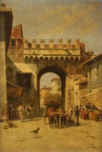 Porta Settimiana by Jacques Francois Carabain