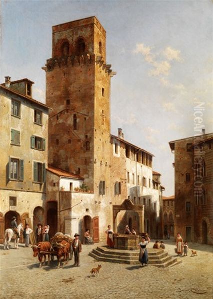 Platz In San Gimignano - view 1