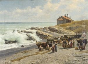 Une Vue A Bordighera, L'eglise De Sant Ampelio