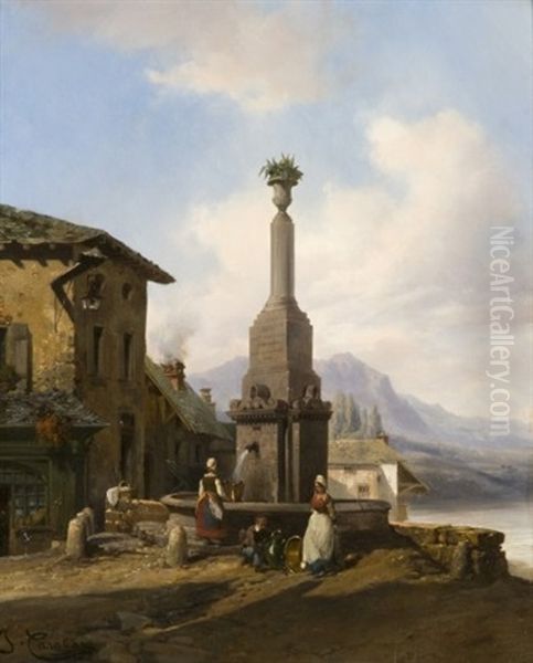 Vue De Montmelian Avec La Colonne Pillet-will - view 1