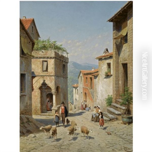 Figures In The Streets Of Frosinone, Italy - view 1