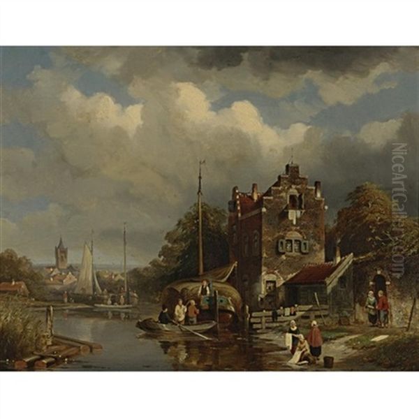 A Busy Day On The Canal - view 1