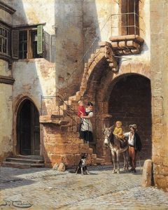 Une Vue A Rothenburg by Jacques Francois Carabain