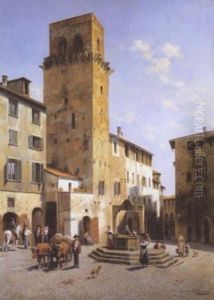 Piazza Della Cisterna San Giminano - Toscana