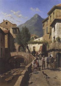 Une Rue A Monterosso, Italie by Jacques Francois Carabain
