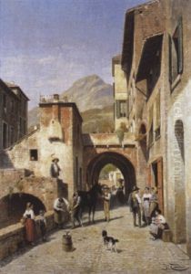 Une Rue A Monte-rosso, Bords De La Mediterranee (italie)