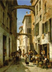 Via Mezzo In Bordighera by Jacques Francois Carabain