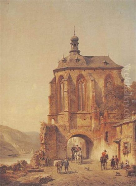 Vue De Oberwesel Sur Le Rhin - view 1