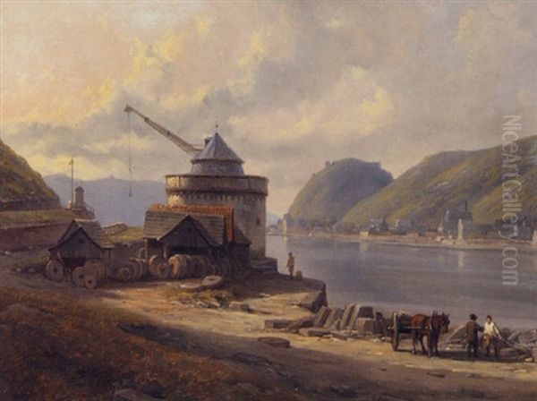 A Stone Cutting Mill On The Banks Of An Estuary - view 1