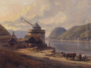 A Stone Cutting Mill On The Banks Of An Estuary