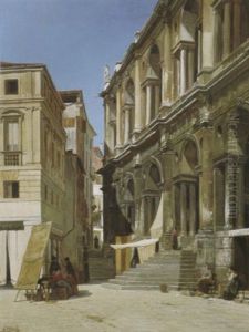 View Of The Basilica Of Vicenza, Italy by Jacques Francois Carabain