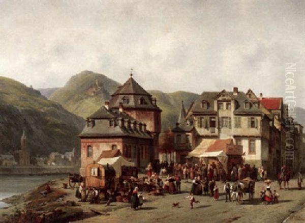 Kirmes In St. Goar Mit Blick Auf St. Goarshausen - view 1